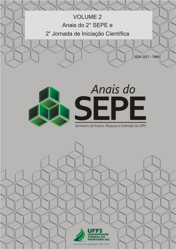 Volume 2º Anais do 2 SEPE e 2ª Jornada de Iniciação Científica da UFFS